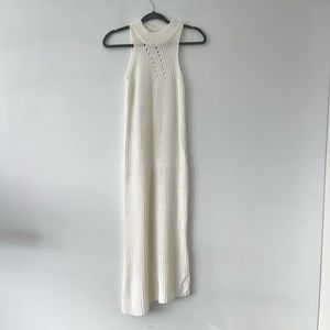 Charcoal Clothing | White Sandstorm | PEONY KNIT MIDI DRESS (WHITE) | S/M